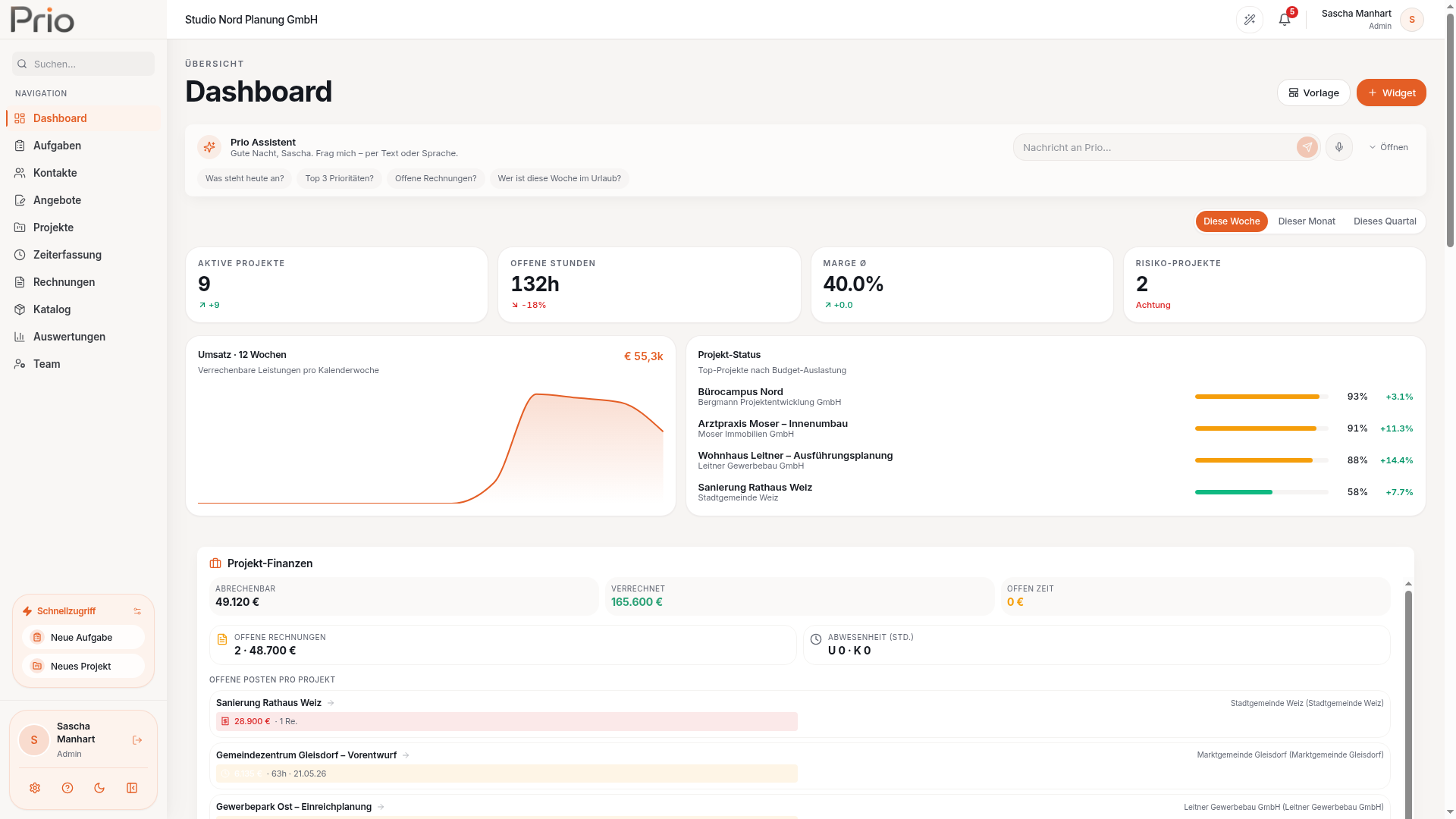Cap Desktop Dashboard